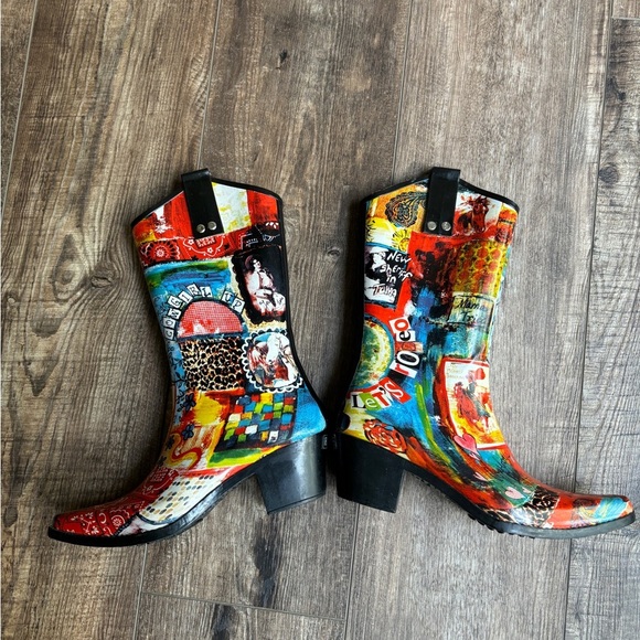 BOPS by Beehive CowGirl Up Western Heeled Rain Boots Women’s Size 7 - Picture 13 of 13